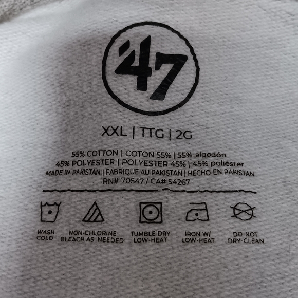 47 KC Royals Hoodie Sweatshirt XXL Gray Pullover Kansas City - Picture 4 of 4